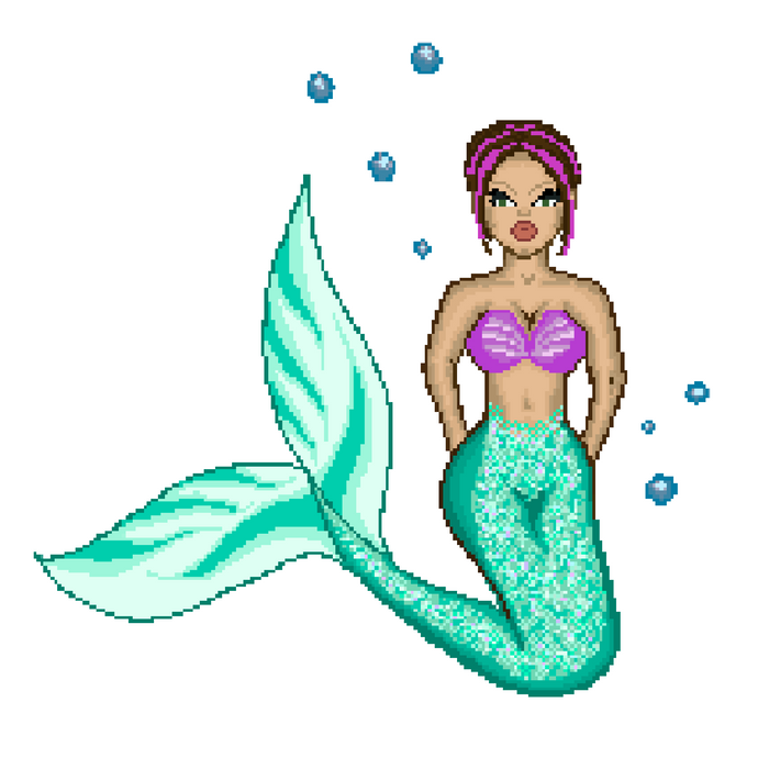 Mermaid with Bubbles